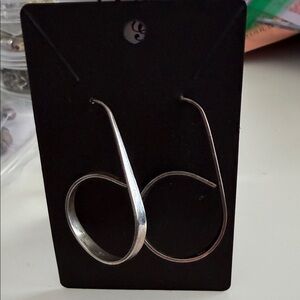Elegant Silver Unique Hoop Earrings